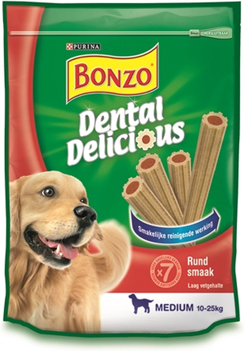 Bonzo dental delicious rund smaak – 200 gr – 6 stuks