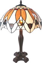 Tafellamp Tiffany ø 41*57 cm E27/max 2*60W Bruin |