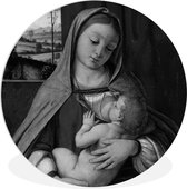 WallCircle - Wandcirkel ⌀ 140 - Leonardo da Vinci - Ronde schilderijen woonkamer - Wandbord rond - Muurdecoratie cirkel - Kamer decoratie binnen - Wanddecoratie muurcirkel - Woonaccessoires
