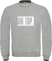 Wintersport sweater Grijs S - on top - wit - soBAD. | Foute apres ski outfit | kleding | verkleedkleren | wintersporttruien | wintersport dames en heren