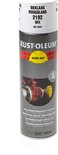 Rust-Oleum spuitbus met witte topcoat, hoogglans 2192, RAL 9010. Bevat harde hoed logo.