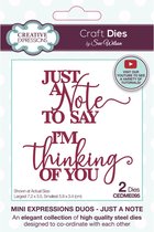 Creative Expressions Stans - Just a note - 7.2x3.5cm - 2 stuks