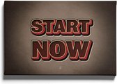 Walljar - Start Now - Muurdecoratie - Canvas schilderij