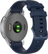 Case2go - Siliconen bandje geschikt voor Garmin Smartwatch Venu 2S / Vivomove 3s /Vivoactive 4s / Active S - 18 MM - Donker Blauw