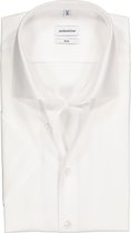 Seidensticker slim fit overhemd - korte mouw - wit - Strijkvrij - Boordmaat: 38