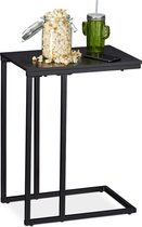 Relaxdays bijzettafel u vorm - glastafel - salontafel glas