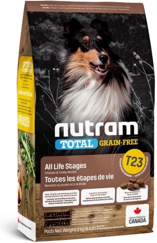 Nutram hondenvoer Graanvrij Kalkoen & Kip T23 11,4 kg - Hond