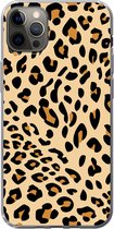 Geschikt voor iPhone 13 Pro Max hoesje - Dierenprint - Panter - Luipaard - Siliconen Telefoonhoesje