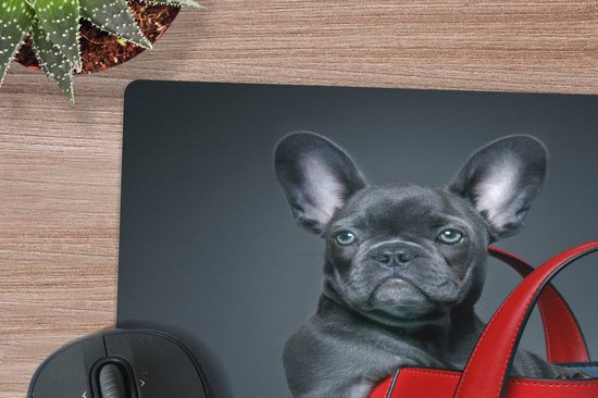 Muismat 20x20 cm - Mousepad Hond - Grappig - tas - Kinderen - Jongens - Meisjes - Kids - Muismatten