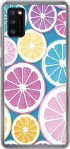 Geschikt voor Samsung Galaxy A41 hoesje - Fruit - Grapefruit - Tropisch - Siliconen Telefoonhoesje - Verjaardag cadeau tiener