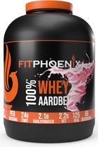 FitPhoenix - 100% Whey - Eiwitshake - Whey Protein - Proteïne Poeder - 2KG - Aardbei