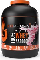 FitPhoenix - 100% Whey - Eiwitshake - Whey Protein - Proteïne Poeder - 2KG - Aardbei