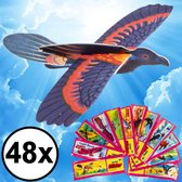 Decopatent® Uitdeelcadeaus 48 STUKS Foam Vogels Vliegtuigen - Traktatie Uitdeelcadeautjes voor kinderen - Speelgoed Traktaties