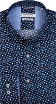 Giordano Lange mouw Overhemd - 127884 Marine (Maat: L)