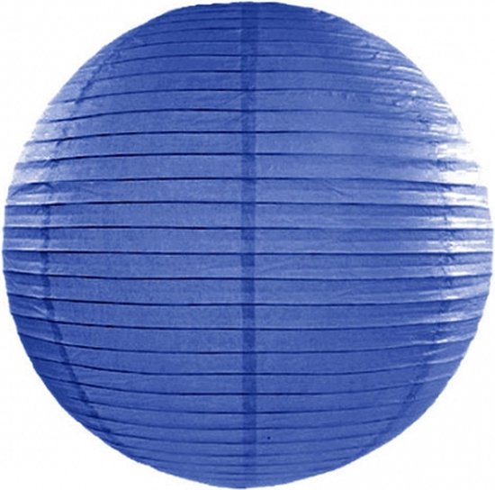 Mooie Lampion Luxe Blauwe print 25 cm met lampionstokje setje - Lampionnentocht/sint Maarten van Shoppartners — afbeelding 5