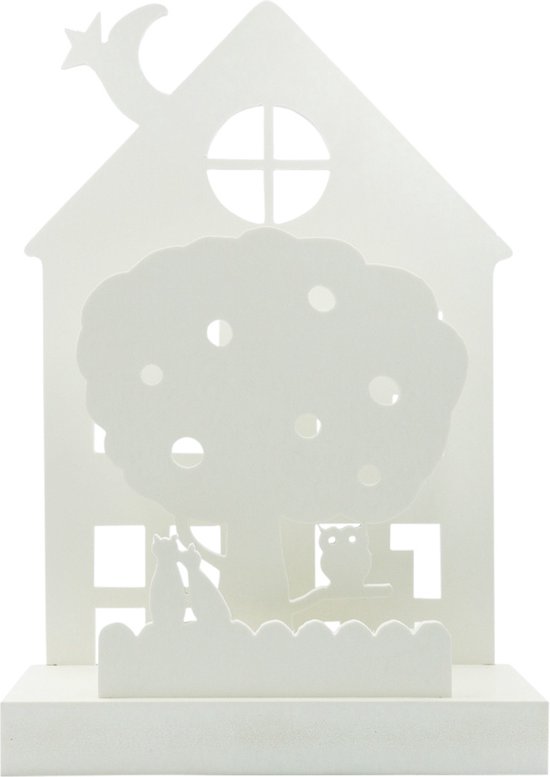 Wunders Houten Huisje Dieren Medium Nachtlamp WU3004 van Wunders — afbeelding 2