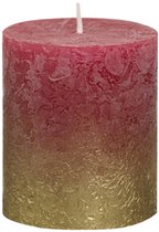 Bolsius Stompkaars 80/68 Metallic Goud / Wijnrood (1 stuks)