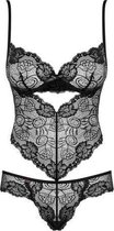 Alluria Kanten Body - Zwart - Sexy Lingerie & Kleding - Lingerie Dames - Dames Lingerie - Body