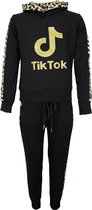 Tik Tok TikTok Trainingspak Panter Premium Gold Kids Zwart, Goud - Maat 122/128