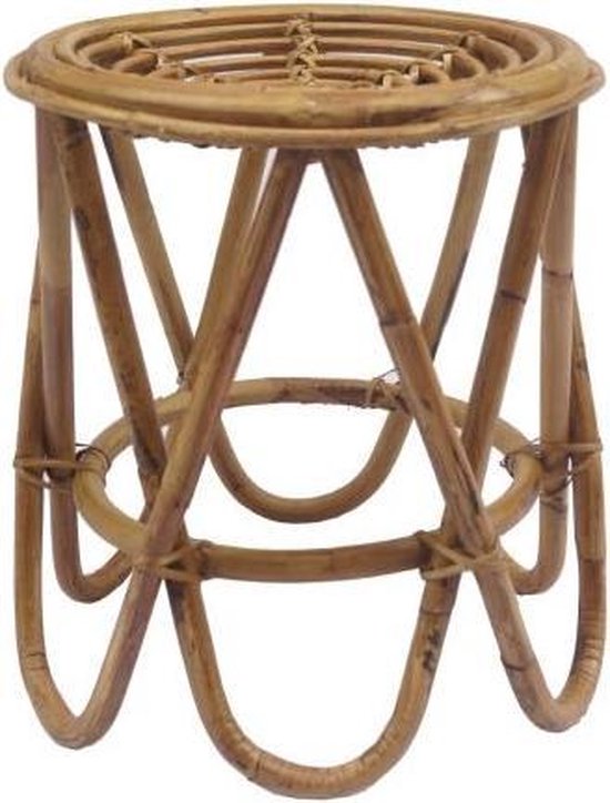 Table d'appoint DKD Home Decor Marron Rotin Tropical (38 x 38 x 41,7 cm)
