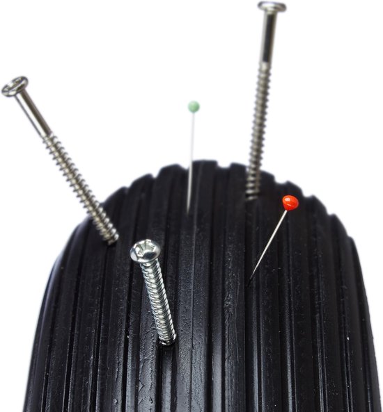 Relaxdays kruiwagenwiel 4.80 4.00-8 - massief rubber - stalen velg - 3 adapters - lekvrij - 100 kg - zwart-rood van Relaxdays — afbeelding 3