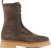 Capobella Veterboots Dames / Laarzen / Damesschoenen - Suède - C1010 sue - Bruin - Maat 37