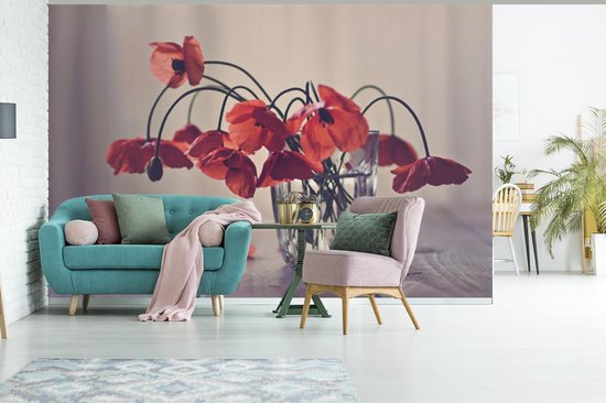 Papier peint Papier peint photo en vinyle - Bouquet de coquelicots largeur 390 cm x hauteur 260 cm - Tirage photo sur papier peint (disponible en 7 tailles)