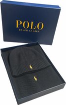 Polo Ralph Lauren Giftset - Sjaal + Muts - Zwart - Cadeautip
