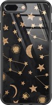 iPhone 8 Plus/7 Plus hoesje glass - Counting the stars | Apple iPhone 8 Plus case | Hardcase backcover zwart