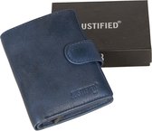 Justified Bags® Kailash Leder Creditcard Holder Cobalt + Coin Pocket + Box
