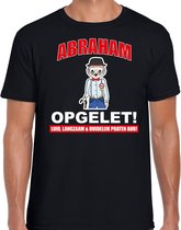 Verjaardag t-shirt Abraham opgelet 50 jaar - zwart - heren - vijftig jaar cadeau shirt Abraham L