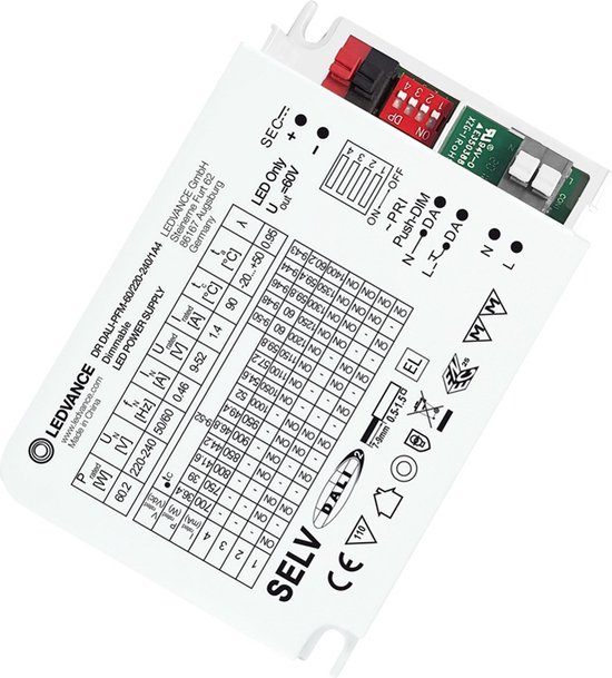 Ledvance LED Driver | 1400mA 60W 9V/52V | DALI Dimbaar IP00