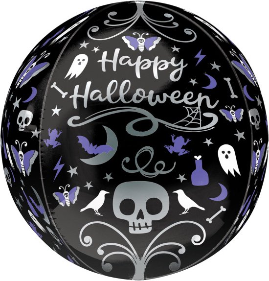 Anagram Folieballon Moonlight Halloween 40 X 38 Cm Zwart/paars