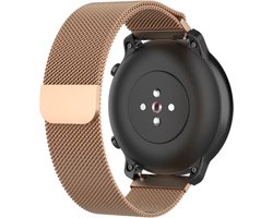 Strap-it Milanees bandje 22mm - luxe smartwatch horlogeband geschikt voor Samsung Galaxy Watch 1 46mm / Galaxy Watch 3 45mm / Gear S3 Classic & Frontier - Amazfit GTR 47mm / GTR 2 / GTR 3 - OnePlus Watch - rose goud