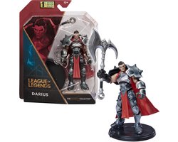 Omslag van League of Legends - 10 cm Darius Main de Noxus Figurine - 6062257 - met 12 articulatiepunten en accessoires - speelgoedcollectie