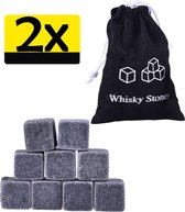 Whisky Stones Set de pierres à whisky Glaçons réutilisables de Luxe - 18 pièces