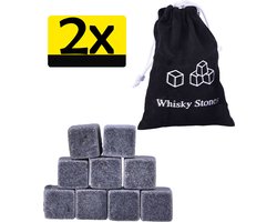 Whiskey Stones Whisky Stenen Set Luxe Herbruikbare IJsblokjes - 18 Stuks