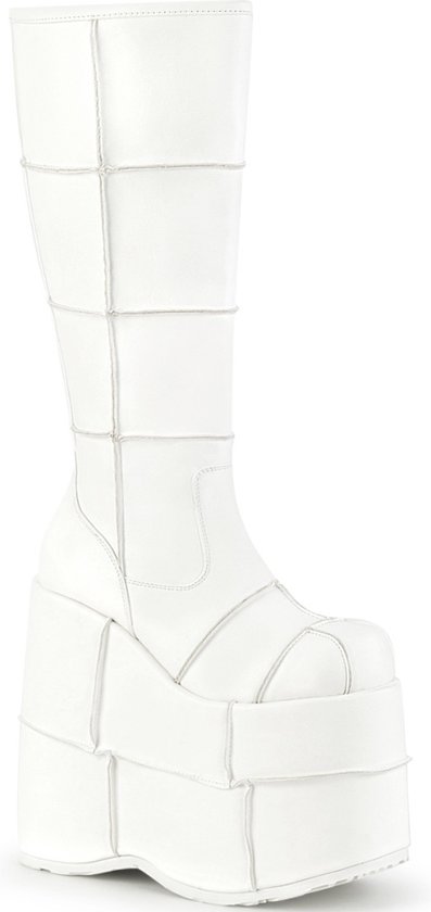 DemoniaCult - STACK-301 Plateau Laarzen - US 4 - 36 Shoes - Wit