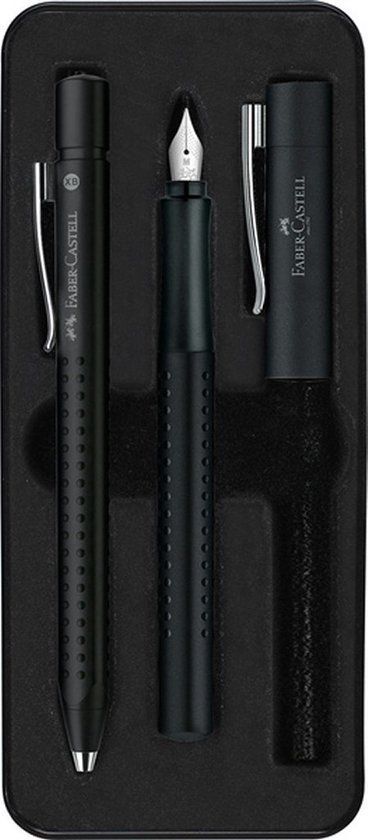 Faber-Castell Grip 2011 - schrijfset balpen en vulpen - in giftbox -  Harmony zwart -... | bol.com