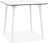 Alterego Vierkante terrastafel 'LAGOON' wit voor binnen / buiten - 80x80xcm