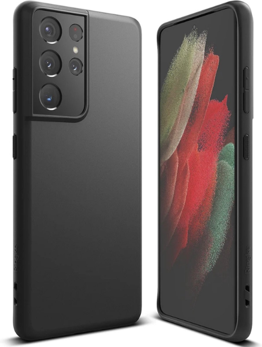 Merkloos Samsung S21 Ultra Hoesje Zwart - Slim