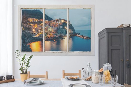 Tableau Toile Transparente - Mer - Italie - 180x120 cm - Décoration murale XXL