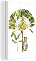 Tableau Toile Jungle - Léopard - Animaux - 60x90 cm - Décoration murale