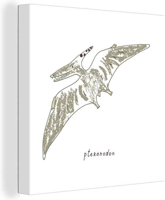 Toile Peinture Chambre Enfant - Ptéranodon - Dinosaurus - Garçons - Fille - Enfants - Kids - 20x20 cm - Décoration murale