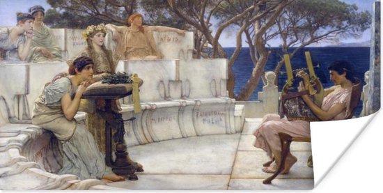 Poster Sappho and Alkaios - Lawrence Alma Tadema - 40x20 cm