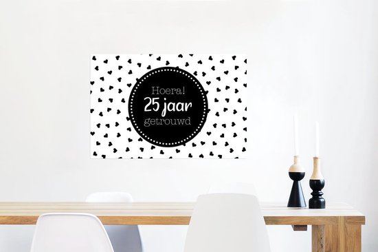 Affiche Mariage - hourra ! Marié 25 ans - Citations - Proverbes - 90x60 cm