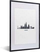 Fotolijst incl. Poster - Londen - Engeland - Skyline - 40x60 cm - Posterlijst