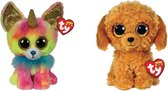 Ty - Knuffel - Beanie Boo's - Yips Chihuahua & Golden Doodle Dog