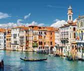 Canal Grande met gondels en kleurrijke gevels in Venetië - Fotobehang (in banen) - 450 x 260 cm