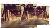 Typische brug over de Chicago River in Amerika - Foto op Textielposter - 60 x 40 cm